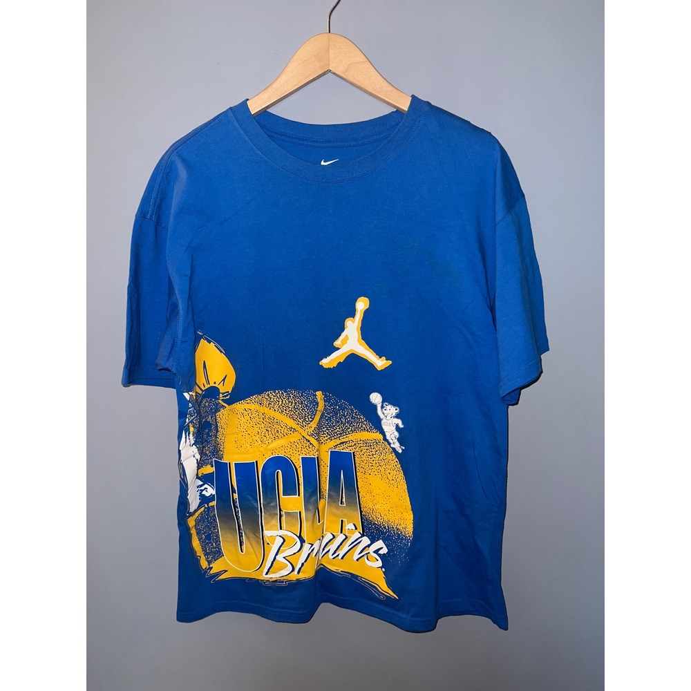 Nike Jordan UCLA Bruins Blue Graphic‎ T-Shirt Mens Medium Jumpman Basketball Tee
